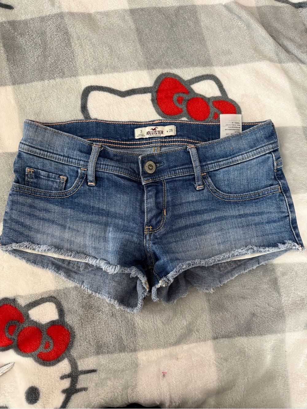 Vintage Hollister Co. blue denim shorts size 3 Y2K Clothing